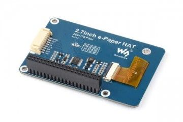 e-paper WAVESHARE 264x176, 2.7inch E-Ink display HAT for Raspberry Pi, Waveshare 13354